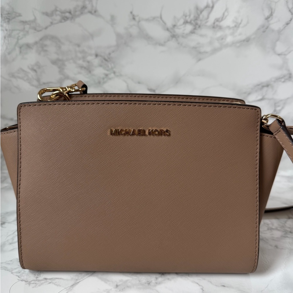 Michael Kors Taupe Crossbody Bag